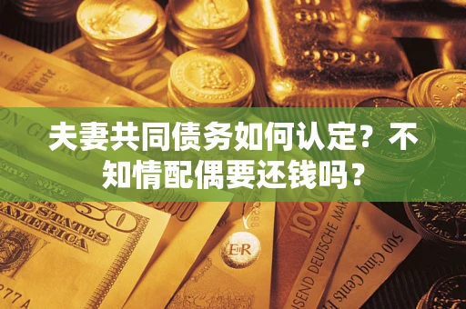 北京夫妻共同债务如何认定？不知情配偶要还钱吗？
