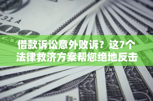 北京借款诉讼意外败诉？这7个法律救济方案帮您绝地反击！