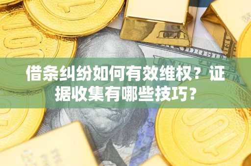 北京借条纠纷如何有效维权？证据收集有哪些技巧？